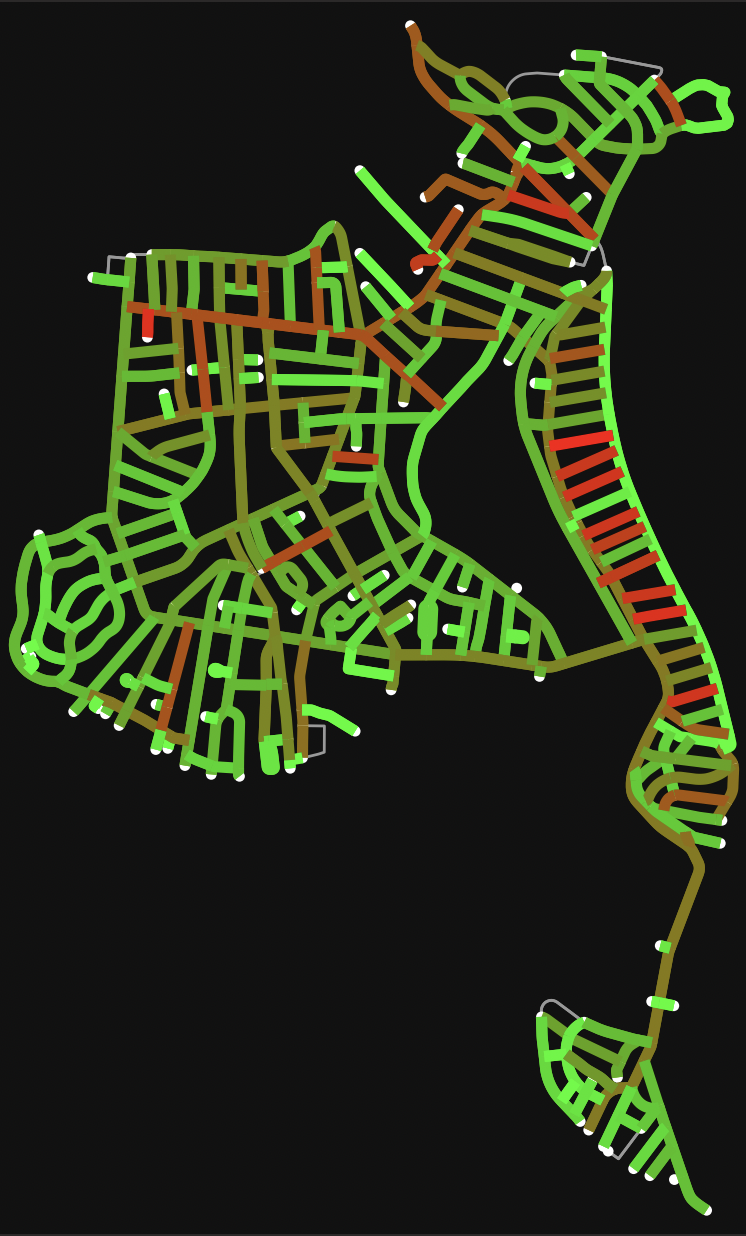Map resulting from the police blotter. 